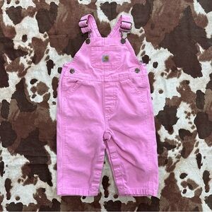 Carhartt Kids Overalls in Bright Pink
